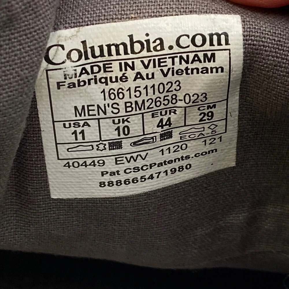Columbia PFG Bahama Vent Boat Shoes Mens 11 Gray Red BM2658-023 Canvas Loafers